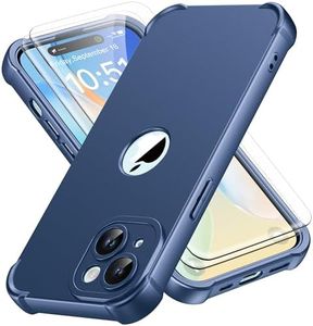 ORETECH for iPhone 15 Plus Case, with [2 x Screen Protectors] [10 Ft Military Grade Drop Test] [Camera Protection] 360° Full Body Shockproof Slim Thin Phone Case iPhone 15 Plus Cover 6.7" Blue