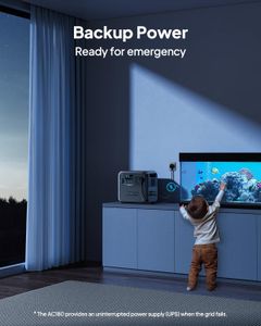BLUETTI AC180 Portable Power Station – 1800W Backup Battery Generator
