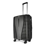 Aristocrat Airpro Check-in 66 Cm(Medium) 8 Wheels Trolley Bags for Travel Hard Case Luggage, Lightweight Bag with Combination Lock & Robust Trolley with 7 Years Warranty (Black)