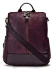 VISMIINTREND Stylish Leather Backpack Bags for Women and Teens Girls | Handbag | Shoulder | Ladies Purse | Everyday Use | Office | College | Travel | Work | Birthday Gifts for Wife | Sisters (Wine)