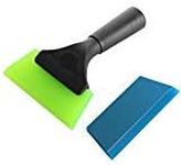 Windshield Wiper Blade, 5 Inch Shower Squeegee, Window Tint Squeegee for Car, RV, Windshield, Shower, Bathroom, Classroom, Glass, Mirror, 1 Non-Slip Rubber Squeegee+1 Spare Water Blade