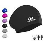 Womens Silicone Swim Cap for Long H