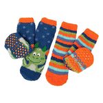 Totes toasties Boys Super Soft Slipper Socks (Twin Pack)