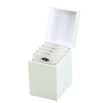 5 Layers Acrylic Eyelash Storage Box, Makeup Eyelashes Extension Close-Packed Display with 5 Pallets, Grafting False Eyelashes Glue Pallet Holder Display Organizer (5 Layers White)