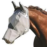 Cashel Crusader Long Nose Horse Fly Mask with Ears (CFMHLE), Grey