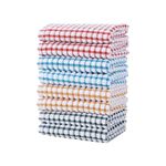 Oeleky Dish Towels for Kitchen, Cotton Kitchen Towels for Drying Dishes Pack of 8, Absorbent Tea Towels Size 15x26 Inches (Multi B, 15X26 inches)