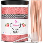 Misskandy®-Candy Floss Sugar 1,4KG /Strawberry/(Natural Flavours and Colours) / Professional Flossing Sugar for Cotton Candy Machine Strawberry+ 50 Sticks