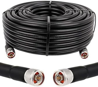 100ft KMR400 Low Loss Coax Extension Cable (50 Ohm) N Male to N Male Connector Coaxial Cables for 3G/4G/5G/LTE/GPS/WiFi/RF/Ham/Radio to Antenna or Phone Signal Booster Use