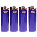 Lot of 4 Bic Blue Classic Full Size Lighters New by BIC