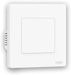 MOES STAR RING ZigBee Smart Switch, 10A, No Neutral Line No Capacitor, Compatible with MOES/Smart Life App Remote Control, Timer, Alexa Google Home Voice Control, Requires ZigBee Hub, 1 Gang-White