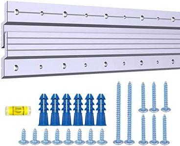 French Cleat Hanger 17 Inch Super Heavy Duty- Picture, Mirror, Whiteboard, Cabniet, Shelf, Pallet or Panel Interlocking Wall Mounting Bracket - Aluminum Z Bar Clip Hanger Supports 200 lbs