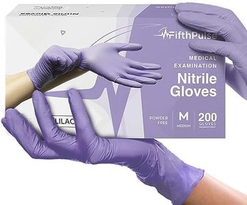 Lilac Nitrile Disposable Gloves - 200 Count - 3 Mil Nitrile Gloves Medium - Powder and Latex Free Rubber Gloves - Surgical Medical Exam Gloves - Food Safe Cooking Gloves