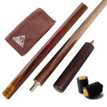 CUESOUL 57 Inch Walnut 3/4 Piece Snooker Cue-18oz