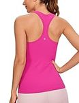 CRZ YOGA Women's Butterluxe Workout Tank Tops Racerback Tank Yoga Sleeveless Top Camisole Athletic Gym Shirt Hibiscus Purple Large