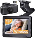 Wireless Baby car Camera, 40 Hours Battery Life & 940mn Night Vision, Car Baby Monitor no WiFi Needed, 1080P Video Record, 360° Adjustable, Rear Facing Back Seat Camera - Gifts for Newborn Essentials