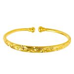 Happyyami Cuff Bracelet Bangle Open Adjustable Gold Plated Babysbreath Infinity Best Friend Gift Stackable Jewelry for Women Girls