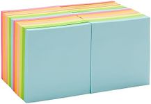 Amazon Basics Sticky Notes, 76 x 76mm, Assorted Colors, 24 Pack, 1680 Sheets