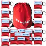 50 Pack CPR Mask Face Shield With Keychain And One-way Valve CPR Breathing Barrier Mouth To Mouth Protection Resuscitation Shield For first aid kits