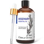 HIQILI Rosemary Oil for Hair Growth 30ML, 100% Natural Aromatherapy Rosemary Essential Oil for Face, Candle Making, Diffuser, Skin-1 Fl Oz