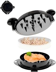 Chicken Shredder Meat Shredder Tool Twist Large - Chicken Breast Shredder Tool with Stainless Steel Spikes Shredding Tool for Shredded Chicken Beef Pork Kitchen Gadgets Essentials (Black&Black)