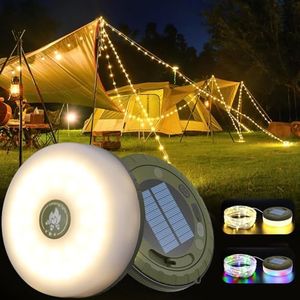 BonGu Solar Camping String Lights, 2 in 1 Rechargeable 10 M Camping Lights with 5 Lighting Modes, Waterproof Portable Tent Lighting for Outdoor Hiking Awning Garden Party Festival Decor