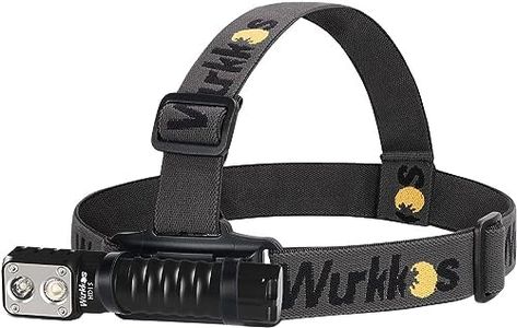 Wurkkos LED Headlamp Rechargeable,HD15 2000lm Right Angle Flashlight with 90 High CRI LH351D LED,Powerful SST20 LED Spotlight Head Light,IPX8 Waterproof for Adult Camping Hiking Running(Black)