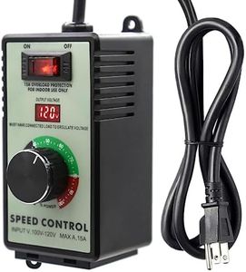 ZOWZEA AC Motor Speed Controller 120V 15A 4000W Variable Speed Controller Fan Speed Controller for Electric Motor with Overload Protection Switch