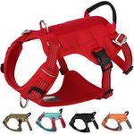 Escape Proof Dog Harness .No-Pull Adjustable Reflective Vest Harness with Handle Leash Attachments for Outdoor Training Walking