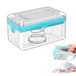 MEC 2-in-1 Portable Portable Laundry Rolling Soap Box Easy Cloth Washing Soap Roller, Plastic Dispenser Case with Lid Having Roller(Pack of 1)