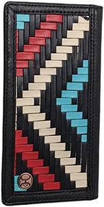 HOOEY Leather Men's Rodeo Wallet, Hand Woven -- Aztec