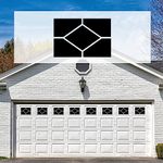 Sanfurney Magnetic Garage Door Windows Panes Diamond Style Pre-Cut Faux Fake Decorative Window Decals 40 Pack for 2 car Garage Kit