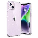 ULAK for iPhone 14/13 Case Clear Glitter Soft TPU Cover Anti-Scratch & Shockproof Transparent Protective Phone Case Compatible with iPhone 14 / iPhone 13 6.1 inch - Clear Glitter