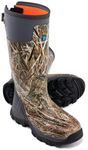 Trudave Hunting Boots for Men, Waterproof Rubber Boots with and Steel Shank, 5mm Neoprene Camo Insulated Outdoor Hunting Boots (Size 5-14), Real Reed, 9