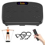 GDCOO Vibration Plate Exercise Machine, Vibrating Plate for Lymphatic Drainage, Vibrating Platform with 200 Adjustable Speeds, Fitness & Weight Loss Vibration Plate, 450 Lbs Max Capacity (Matte Black)