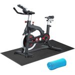 Bike Training Mat,Exercise Bike Mat Bicycle Trainer Hardwood Floor Carpet Protection Workout Mat for Indoor Treadmill,Stationary Bike Mat for Peloton Spin Bikes,Thick Mats for Exercise Equipment 70"