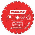 (8 Count) Freud Diablo D0724 7-1/4-Inch 24 Tooth ATB Carbide Framing Saw Blade with 5/8-Inch and Diamond Knockout Arbor