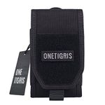 OneTigris Phone Holster Cell Phone Pouch Belt Holder for Men, Belt Phone Holder for iPhone 14 13 12 11 8 7 6 Pro Max, XR (Black)