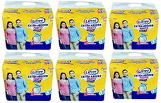 Lifree Adult Pant Style Diaper Size Large, Set Of 6 Packs, 10 Pcs Per Pack Total 60 Pcs For Waist Size 30-39 Inches - Unisex