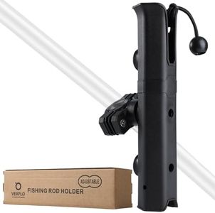 Adjustable Pole Mount Fishing Rod Holder for Bicycle, Fishing Chairs, Cart, Scooter, Motorcycle, ATV & Beach Car, Fishing Pole Holder Rack with Mount Clamp (1.6" Inner Diameter)