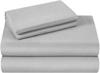 HOMEIDEAS Light Grey King Sheets Extra Soft Bed Sheets Brushed Microfiber 1800 Sheets - Deep Pocket, Wrinkle & Fade Free - 6 Piece