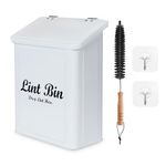 Lint Holder Bin for Laundry Room - Magnetic Lint Box with Lid for Laundry Room Metal Laundry Lint bin for Laundry Room Décor and Organization, Magnetic Dryer Lint Bin - Convenient for Lint Disposal