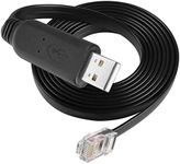 YACSEJAO USB Console Cable 1.8M USB 2.0 to RJ45 Male Serial Flat Cable Compatible with Router/Switch of Cisco, Mac OS, Windows, Linux System