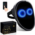 megoo Led Mask with App Bluetooth Programmable Customized,Led Electronic Digital Light Up Mask Halloween for Costume DJ Masquerade Rave Cosplay Birthday Party,Led Full Face Shining Mask for Adult Kid