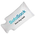 Sofa Sack Foam Filling Bean Bag Refill for Bean Bags, Loungers, and Pool Floats, 100L, White with EZ-Pour Zipper Spout