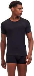 FALKE Men's Daily Climate Control Outlast® Undershirt, Breathable Quick Dry, Egyptian Cotton, Skin-Friendly, Black (Black 3000), M, 1 Piece