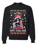 Wild Bobby Nakatomi Plaza Christmas Party 1988 Classic McClane Die Hard Ugly Christmas Sweater Crewneck Sweatshirt, Black Hans, Medium