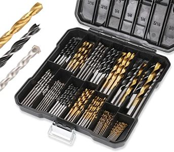 PLATINUMEDGE 140PC Multipurpose Drill Bits Set, 88PC Titanium Twist Drill Bits 26 Pc Masonry Drill Bits for Brick, Concrete 26 Pc Brad Point Drill Bits, for Wood, Metal, Masonry with Hard Storage Case