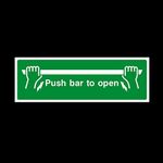 Push bar to open 300x100mm Sticker/