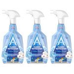 Astonish Fabric Refresher Spray for Freshening Clothes, Curtains, Carpets and Fabrics, Cotton Fresh Scent, 3 x 750ml