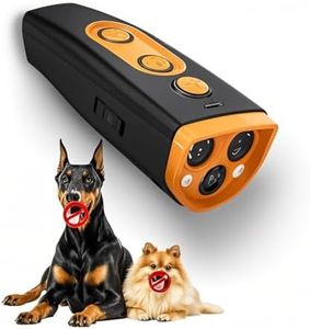 Dog Bark Deterrent Device – Long Range 50ft Ultrasonic Anti-Barking Trainer, Rechargeable Bark Control with LED Flashlight, 3 Modes for Indoor & Outdoor Use,Effective Dog Behavior Corrector